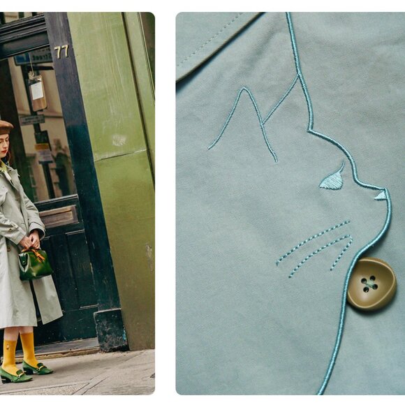 Miss Patina Lexington Kitty Trench Coat | Brand New - Never Worn - Picture 3 of 3